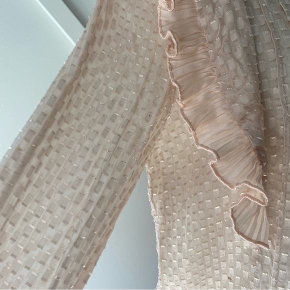 Reiss Taylor Pink Ruffle Blouse - 0 - Picture 11 of 15
